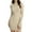 Beige, variant on TJAZFJPA Knit Dress Women Dress Sexy Ribbed Neck Long Sleeve Mini Dresses Formal Dress Boho Dresses