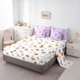 thumbnail image 5 of Feelyou Kawaii Skeleton Full Size Bedding Sets, Cartoon Halloween Skull Full Size Bed in a Bag, Purple, Halloween Reversible, 7-Piece, 5 of 7