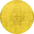 thumbnail image 1 of Ahgly Company Machine Washable Indoor Round Persian Yellow Traditional Area Rugs, 8' Round, 1 of 4