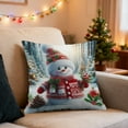 thumbnail image 4 of Horivan 2 Packs Christmas Pillow Covers 17x17 Inch Soft Flannel Holiday Decor for Couch Sofa Bedroom Festive Home Accents Living Room Throw Pillow Cases, 4 of 6