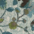 thumbnail image 4 of 5'x8' Teal Blue Machine Woven Floral Indoor Area Rug, 4 of 5