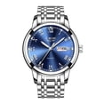 thumbnail image 1 of Reloj LIGE Reloj de moda para hombre deportivo de acero completo azul oscuro, 1 of 5