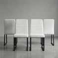4-Pack - Premium PU office/dining chairs with high-density foam, sturdy ...