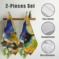 thumbnail image 3 of Nawy Bird Branch Colorful Background Towels Set - Funny Kitchen Towels for Kitchens, Bathrooms, Showers - Spa Towel Hand Towel for Kitchens, Bathrooms, Showers - Pack of 2 27.5*16in, 3 of 6