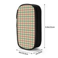 thumbnail image 4 of XMXY Red Green Plaid Checkered Pencil Case Cute Aesthetic, Portable Pencil Bags with Compartments Zipper Black, 4 of 7
