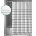 thumbnail image 4 of Modern Stripes Simple Streak Shower Curtain, 72" x 72", Grey Stripe Lines Waterproof Bathroom Curtain Washable Shower Curtain Set with 12 Hooks, 4 of 6
