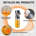 thumbnail image 3 of Botella dispensadora de aceite，2 Piezas Pulverizador de Aceite de Vidrio，Aceiteras de Cocina para Cocinar, Hornear, Pan, Barbacoa, Asar y Ensalada (negro), 3 of 4