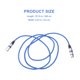 thumbnail image 2 of KALLORY Cable De Instrumento Azul Con Conector Metálico Xlr Macho A Resistente Y Funda De Pe, 2 of 7