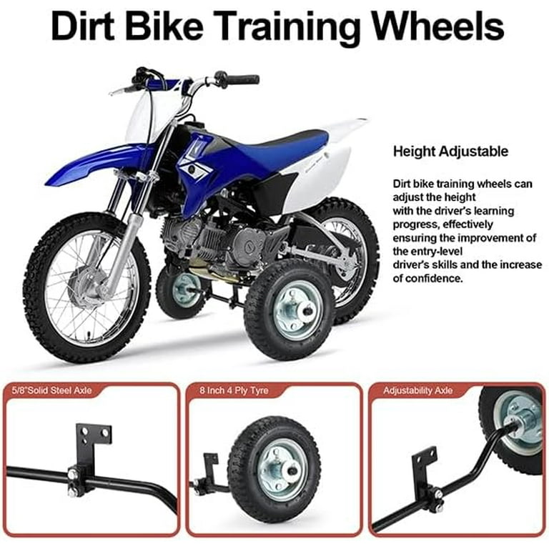 Training Wheels, Adjustable Height Dirt Bike training wheels