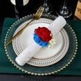 thumbnail image 2 of LanSuare 4th of July Flower Napkin Rings Handicraft for Mother's Day Banquet Birthday Party Independence Day, 2 of 6