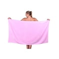 thumbnail image 2 of Puffy Cotton Large 100% Soft Cotton Velour Bath / Beach Towel - Pink, 2 of 7