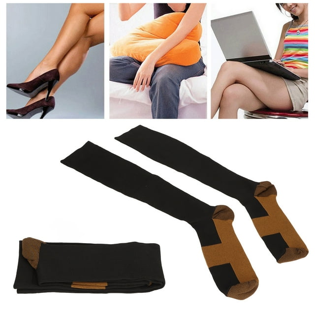 Copper Fiber Stress Relief Compression Socks, Improve AnkleCirculation , Reduces Swelling Pain For Nurses Running Diabetic CopperJoint For Women and Men Everyday Use