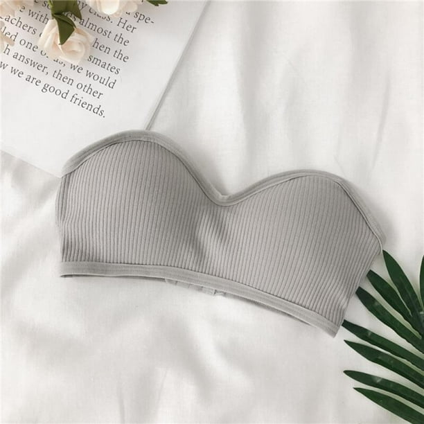 PENGXIANG Clearance Sale Women Bras Thread Beauty Back Tube Tops Solid  Strapless Comfortable Anti-light Ladies Lingerie Underwear 