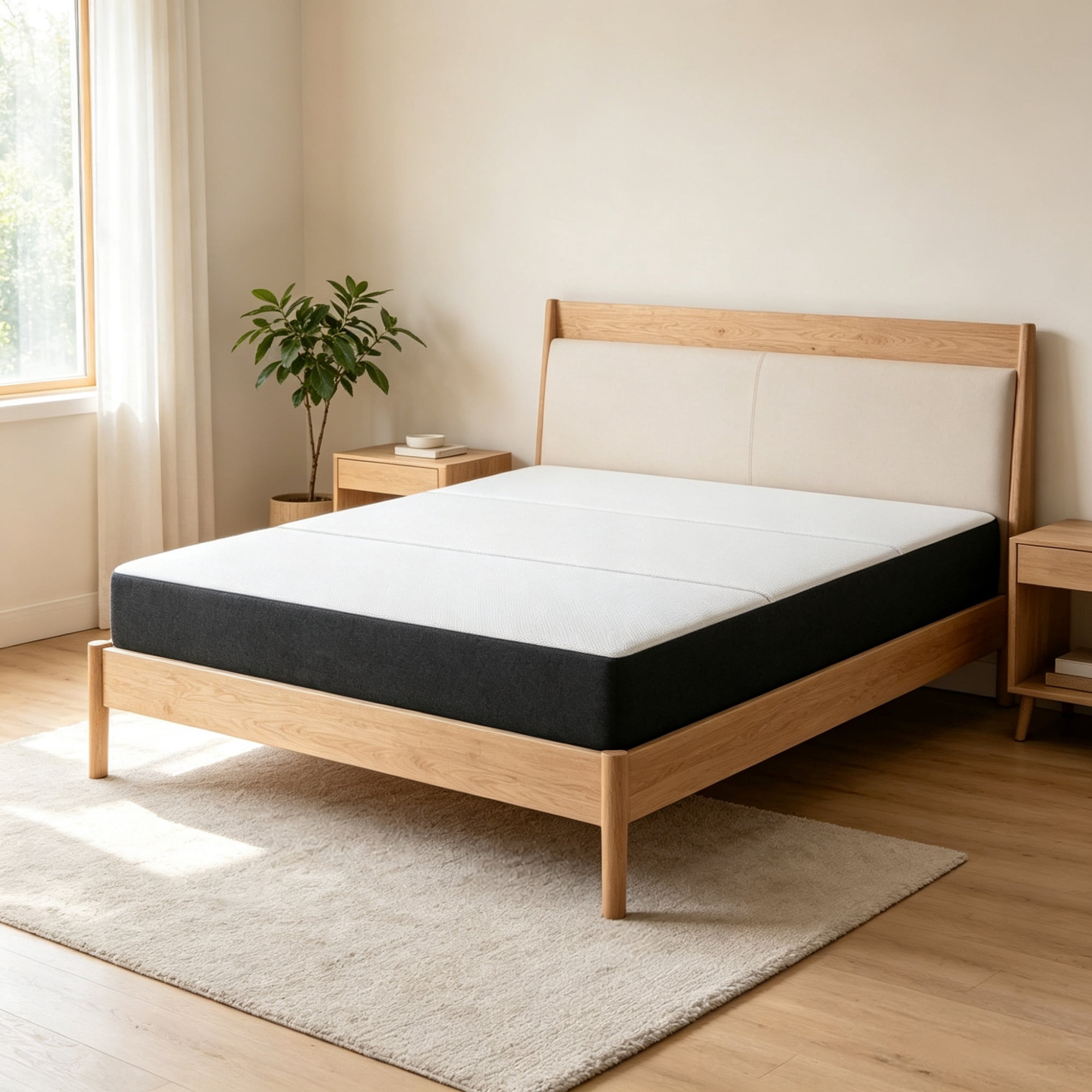 6 Inch Trifold Memory Foam Mattress 80" x 60" x 6", for Guest, Camping, RV, Travel, Yoga（Only Mattress）