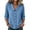 Light Blue, variant on Womens Cotton Summer Tops Peter Pan Collar Shirt Half Sleeve Puff Cuff Button down T Shirts Casual Work Blouses