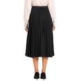 thumbnail image 3 of Falda plisada INSPIRE CHIC para mujer con cintura elástica, falda midi fluida en línea A XS negra, 3 of 5