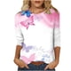thumbnail image 1 of Elegante blusa de manga tres cuartos con cuello redondo retro para mujer con estampado de Pascua y manga tres cuartos OAVQHLG3B Store  lin121212, 1 of 4