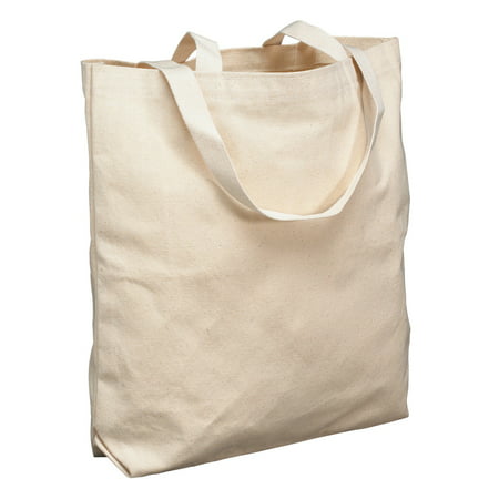School Smart Canvas Large Heavy Duty Washable Tote Bag, 16-3/4 X 17-1/2 X 5 in, Natural ...