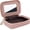 Pink, variant on Lipstick Holder with Mirror for Purse, Genuine Leather Makeup Case, Compact Zippered Travel Cosmetic Organizer, Pink