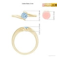 thumbnail image 6 of Angara Natural 0.4 Ct. Aquamarine Solitaire Ring in 14K Yellow Gold for Women (Ring Size: 7.5), 6 of 11