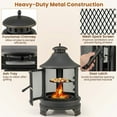 thumbnail image 6 of Spaco 30 Inch Outdoor Fire Pit Chiminea with Grill for Garden BBQ, Camp Stove for Outdoor Cooking, 6 of 8
