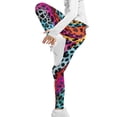 thumbnail image 4 of COEQINE Leopard Print Colorful Girls Novelty Legging for Travel, Yoga Dance Pants Tummy Control Sport Leggings, for 6-7 Years Kids Girls, 4 of 7