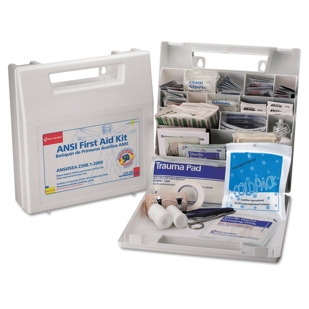 50 Person First Aid Kit, Plastic Case With Dividers Algeria | Ubuy