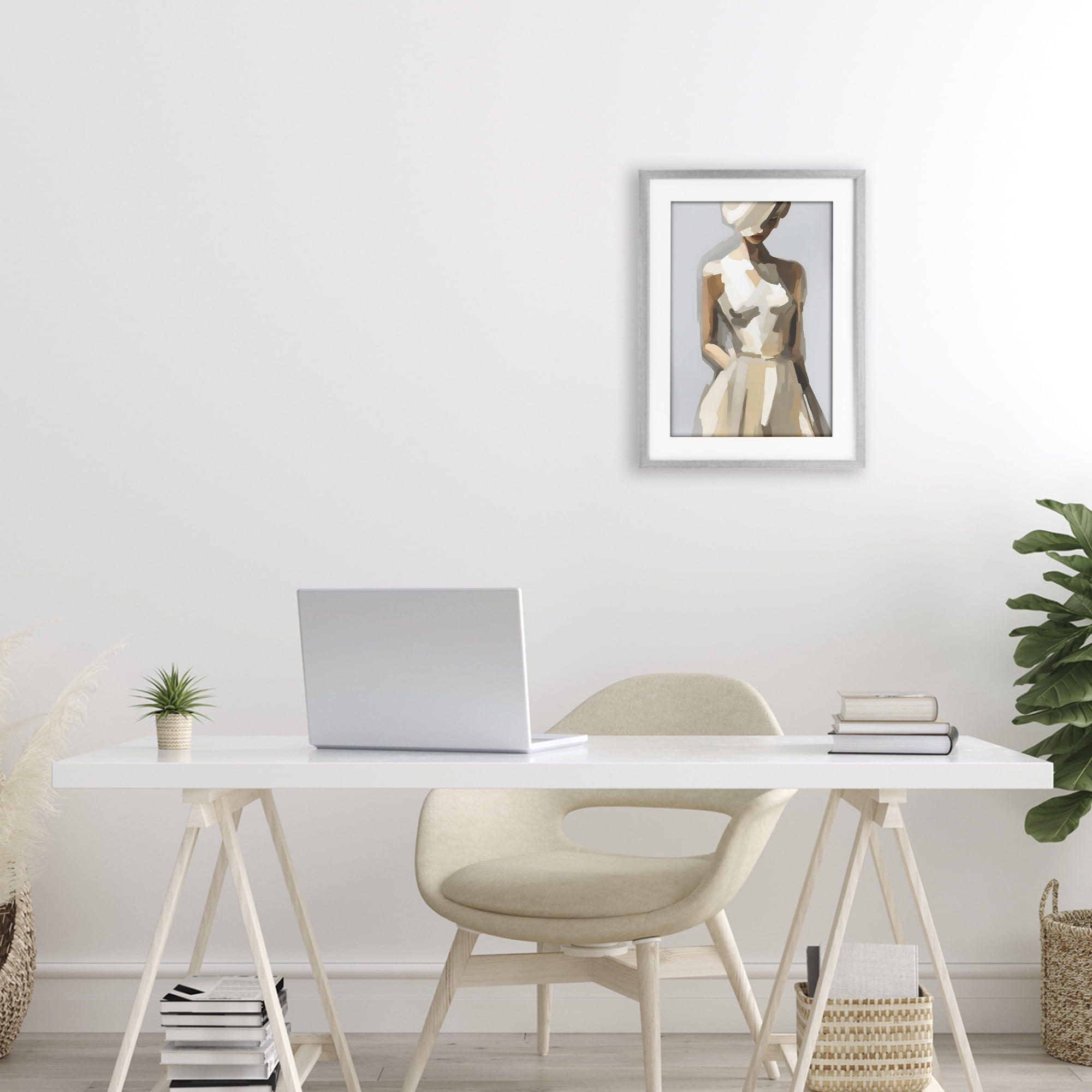 Stupell Industries Sophistication of the Muse Gray Framed Print Under Glass, design by Creative Studio