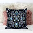 thumbnail image 4 of Amrita Sen Designs  26 x 26 in. Paisley Leaf Geo Broadcloth Indoor & Outdoor Zippered Pillow - Black, Grey & Midnight Blue, 4 of 6