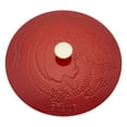 thumbnail image 6 of Staub Cast Iron 2.5-qt Saute Pan with Dragon Lid - Cherry, 6 of 7