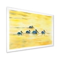 thumbnail image 2 of Designart 'Pelicans Birds On The Yellow River' Farmhouse Framed Art Print, 2 of 4