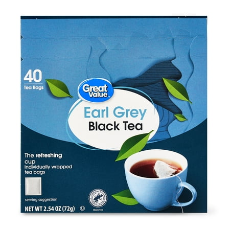 Great Value Earl Grey Black Tea  2.54 oz  40 Count