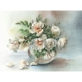 thumbnail image 2 of Besedina, Anastasiia 18x15 Gold Ornate Wood Framed with Double Matting Museum Art Print Titled - White Roses, 2 of 4