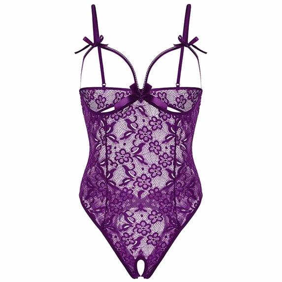 Mikilon Ladies Cool Girl Lingerie Lace Solid Sedin Seductive Sexy Sling Jumpsuit Suit Womens Bras No Wire Plus Size Summer Deal