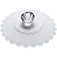 thumbnail image 2 of KAIYANG 3 piezas de tapa de taza de vidrio acrílico con forma de diamante de silicona a prueba de polvo, tapa de succión para taza de café, 2 of 5
