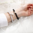 thumbnail image 3 of Pulsera Fernando con imán para parejas Turquesa blanco, 3 of 8