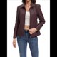 thumbnail image 1 of Chaqueta de Piel Sintética para Mujer, Estilo Motociclista, con Cremallera, Ideal para Salir. Café XXL, 1 of 10
