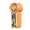 A003- Orange, variant on Mini Handheld Fan, Yellow USB Rechargeable with Digital Power Display & LED Flashlight, 1 Pack Portable Personal Cooling Fan for Outdoor Travel Camping Commuting Summer Daily Use
