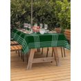 thumbnail image 2 of Outdoor Tablecloth with Umbrella Hole & Zipper, Green Checkered Rectangle Tablecloth 60x120 Inch, Farmhouse Buffalo Plaid Modern Patio Table Cover Waterproof Table Cloth for Picnic/Party, 2 of 7