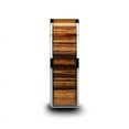 thumbnail image 2 of Copan Flat Tungsten Carbide Ring With Polished Edges Real Zebra Wood Inlay, 2 of 2