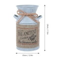thumbnail image 2 of DRAFIDEEP 1Pack Farmhouse Flower Bucket Iron With Cloth Patchwork Milk Jug Shaped Study Adornment, 2 of 8