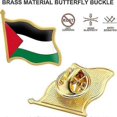 thumbnail image 2 of Pin de la bandera de Palestina, broche de esmalte nacional de Palestina, recuerdo del país, insignia de metal con personalidad, accesorios de joyería, 5 piezas, 2 of 5