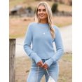 thumbnail image 3 of Zeagoo Women' Fall Crewneck Cropped Sweater Trendy Long Sleeve Ribbed Knit Pullover Jumper Tops, 3 of 6