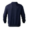 thumbnail image 6 of yillto Big and Tall Sweatshirt for Men Long Sleeve Collar Quarter Zip Pullover Top Loose Casual Sweatshirt, 6 of 7