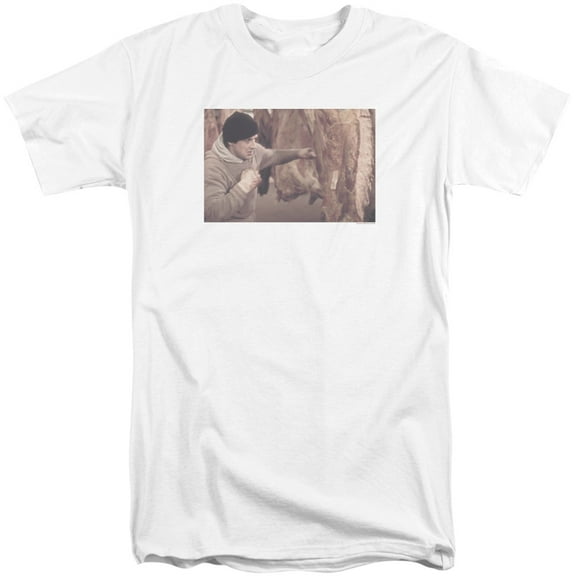 Rocky Meat Locker Adult Tall T-Shirt White