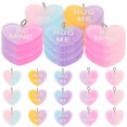 thumbnail image 3 of Heart Pendant Keychain 30Pcs Orange-Purple Gradient Resin for Craft Enthusiasts, 3 of 9