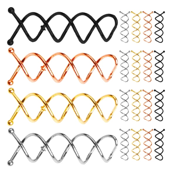 HIAKDOFT 40Pcs Spiral Bun Pins Metal Hair Clips with Rounded Tips for Comfortable Secure Hair Styling