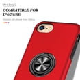 thumbnail image 4 of JTCASES for iPhone 6/6s Case, Car Mount Bracket 2-layer Hybird Shockproof PC TPU Anti-fall Slim Fit Lightweight Magnetic Cover for iPhone 6/6s, Red, 4 of 7