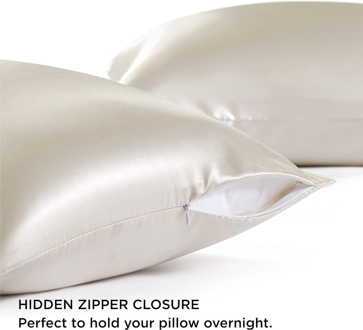 Satin Pillowcase with Zipper, Similar to Silk Pillow Cases 2 Pack, Satin Pillow Cases King, Silky & Soft Bedding Pillow Covers for Hair and Skin, Gifts for Women Men, Stone Blue, 20x36 Inches