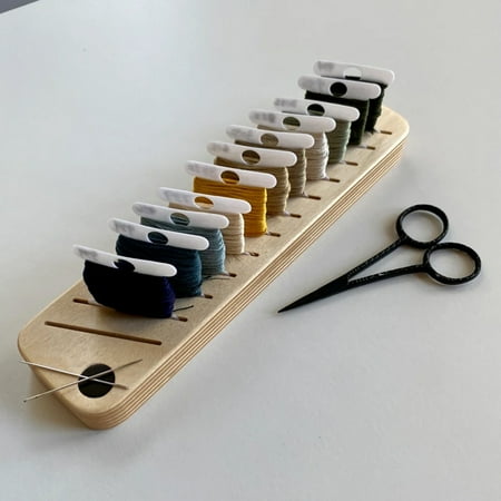 New for 2024 garden in clearance Bobbin Rack for Embroidery Floss Embroidered Thread Bobbin Rack Wood